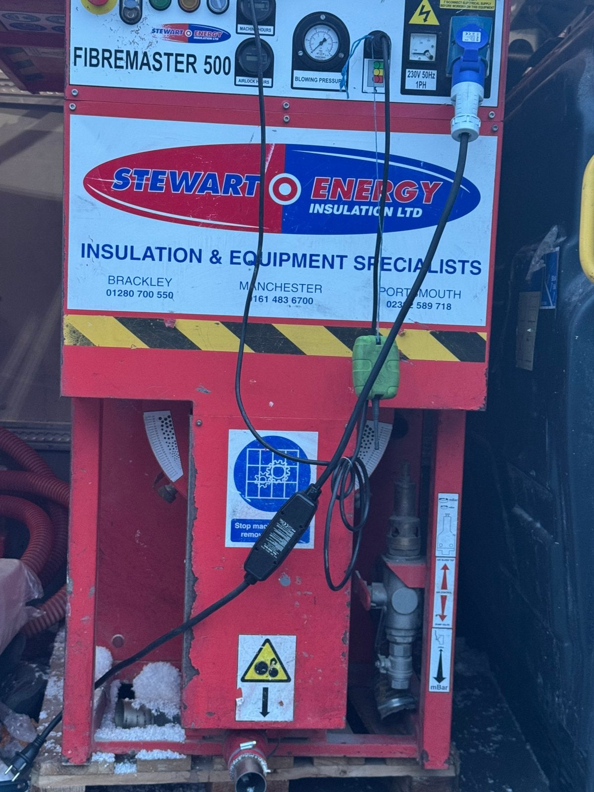 Stewart Energy FibreMaster 500 Inblaasmachine, Doe-het-zelf en Verbouw, Ophalen, Zo goed als nieuw, 15 m² of meer