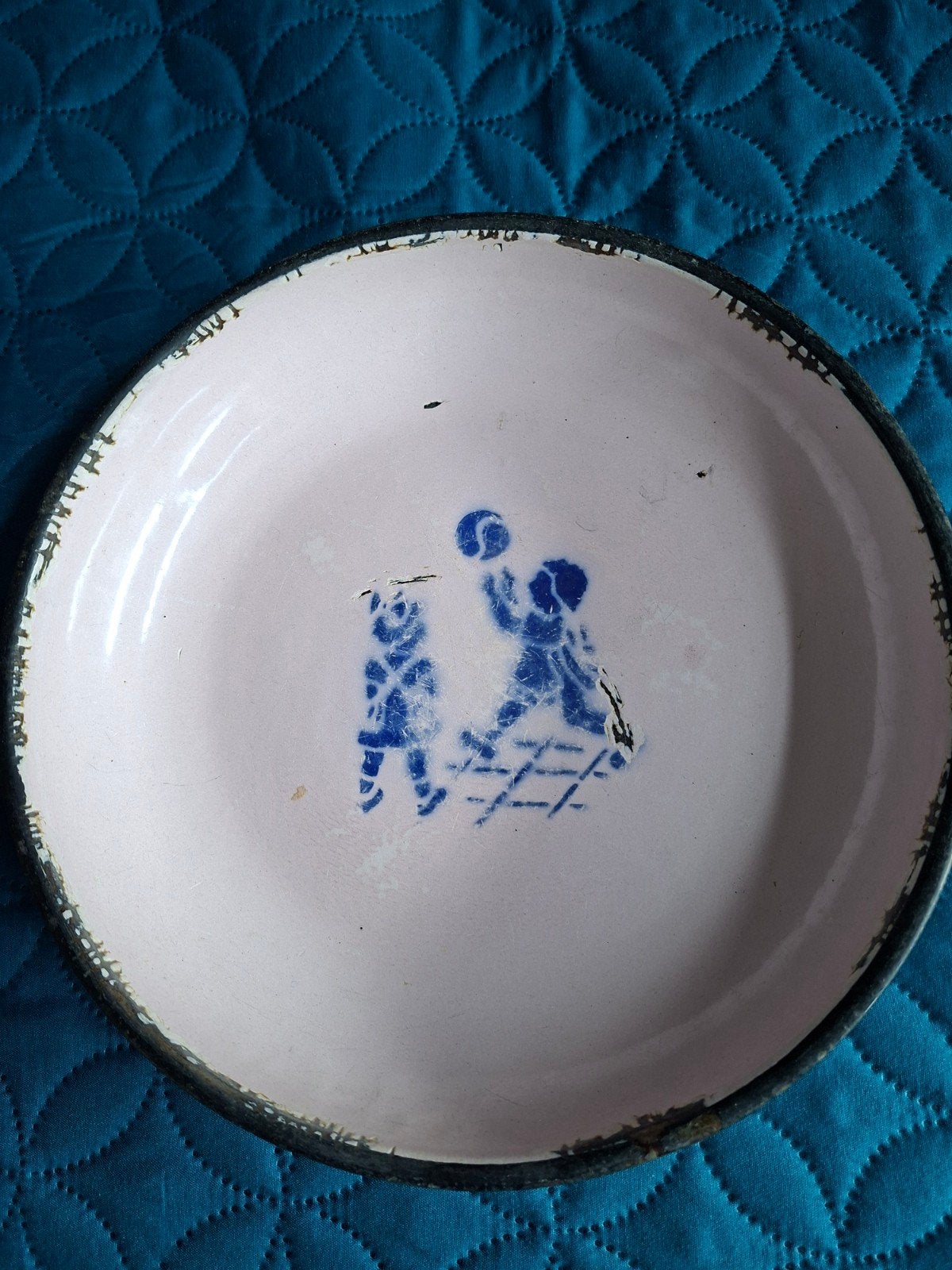 oud emaille kinderbordje, Antiek en Kunst, Antiek | Emaille, Ophalen of Verzenden