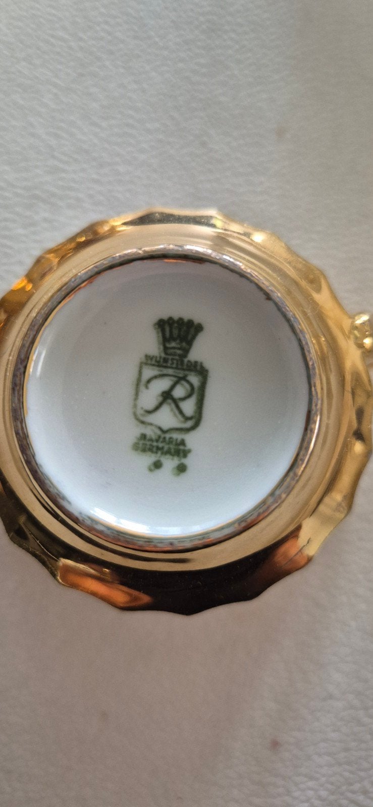 Vintage Bavaria Germany theeservies met gouden decoratie, Ophalen