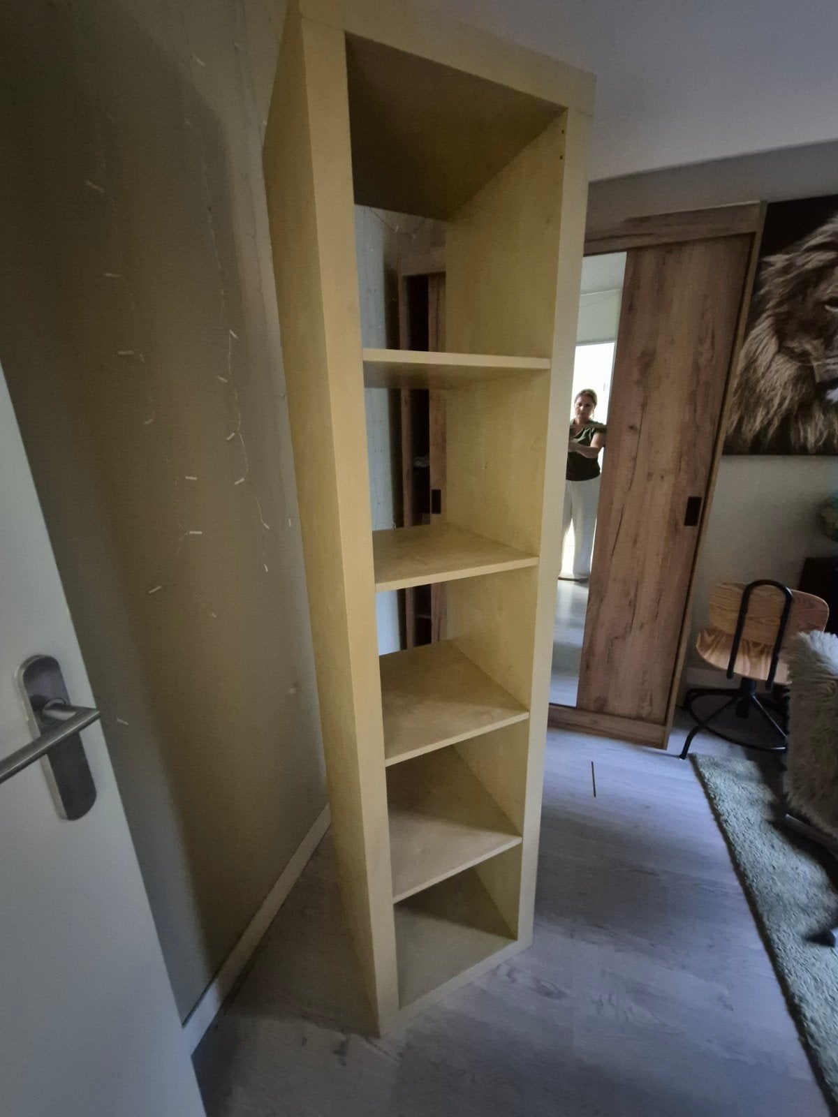 IKEA Kallax kast lichtbruin, Ophalen, Met plank(en), Minder dan 50 cm, Gebruikt