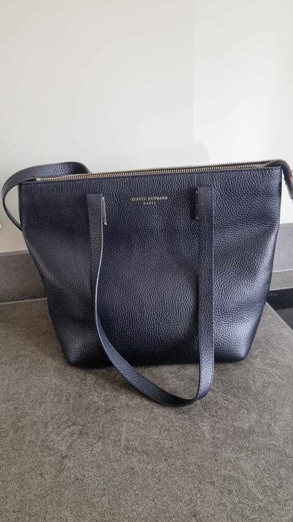 Isabel Bernard Shopper Zwart Leer, Sieraden, Tassen en Uiterlijk, Tassen | Damestassen, Ophalen of Verzenden, Zo goed als nieuw