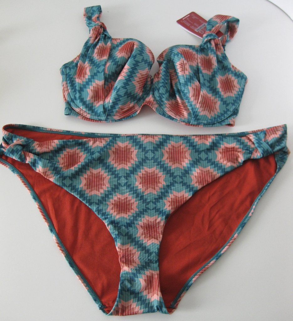 Hunkemoller Bikini groen/roze grafisch motief 3XL / 80G, Nieuw, Ophalen of Verzenden, Bikini, Hunkemöller