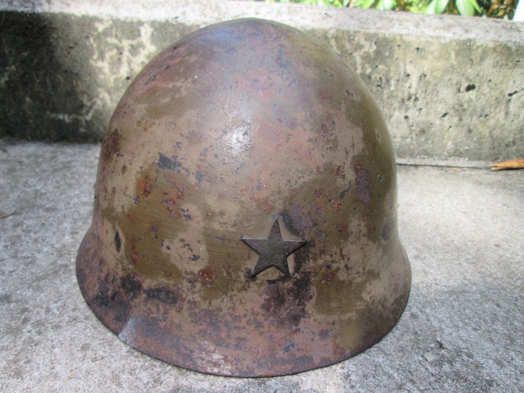 Japanse helm M90 met binnenwerk, 100% origineel TOP stuk, Ophalen of Verzenden, Landmacht, Nederland, Helm of Baret