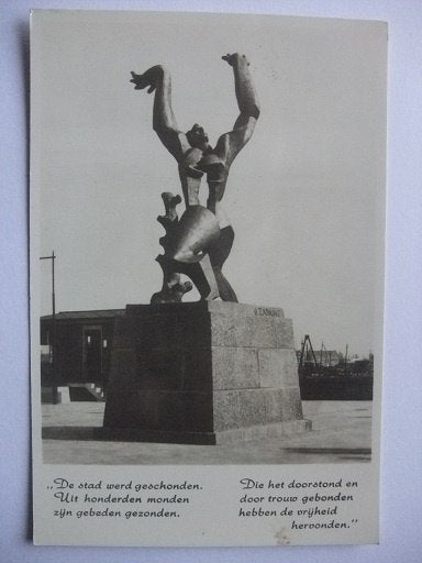 P305 Rotterdam - Standbeeld Zadkine, Verzenden, 1940 tot 1960, Ongelopen, Zuid-Holland