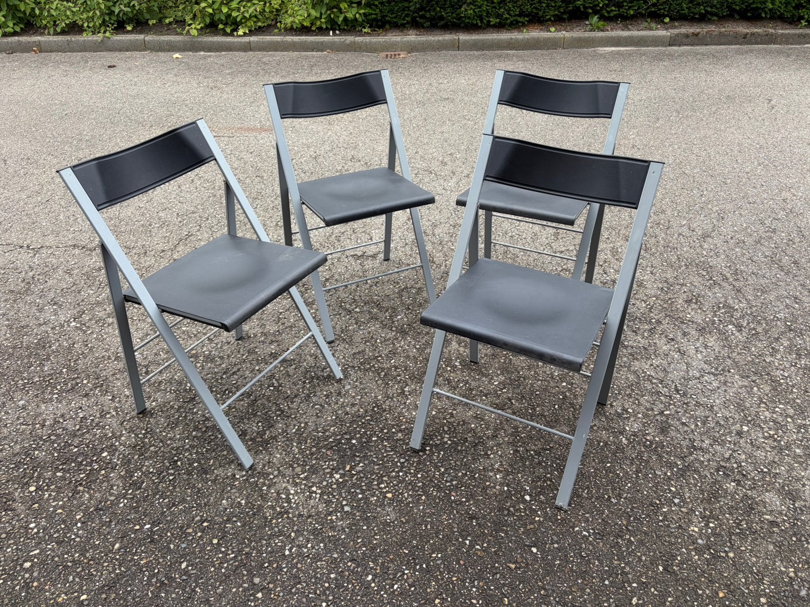 Klapstoelen voor binnen, Ophalen, Gebruikt, Metaal, Vier