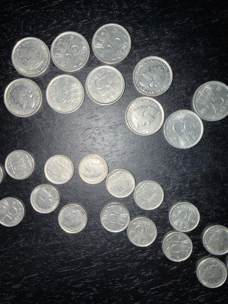 Collectie Nederlandse 25 cent munten Koningin Juliana 1954, Ophalen, Koningin Juliana, 25 cent, Setje