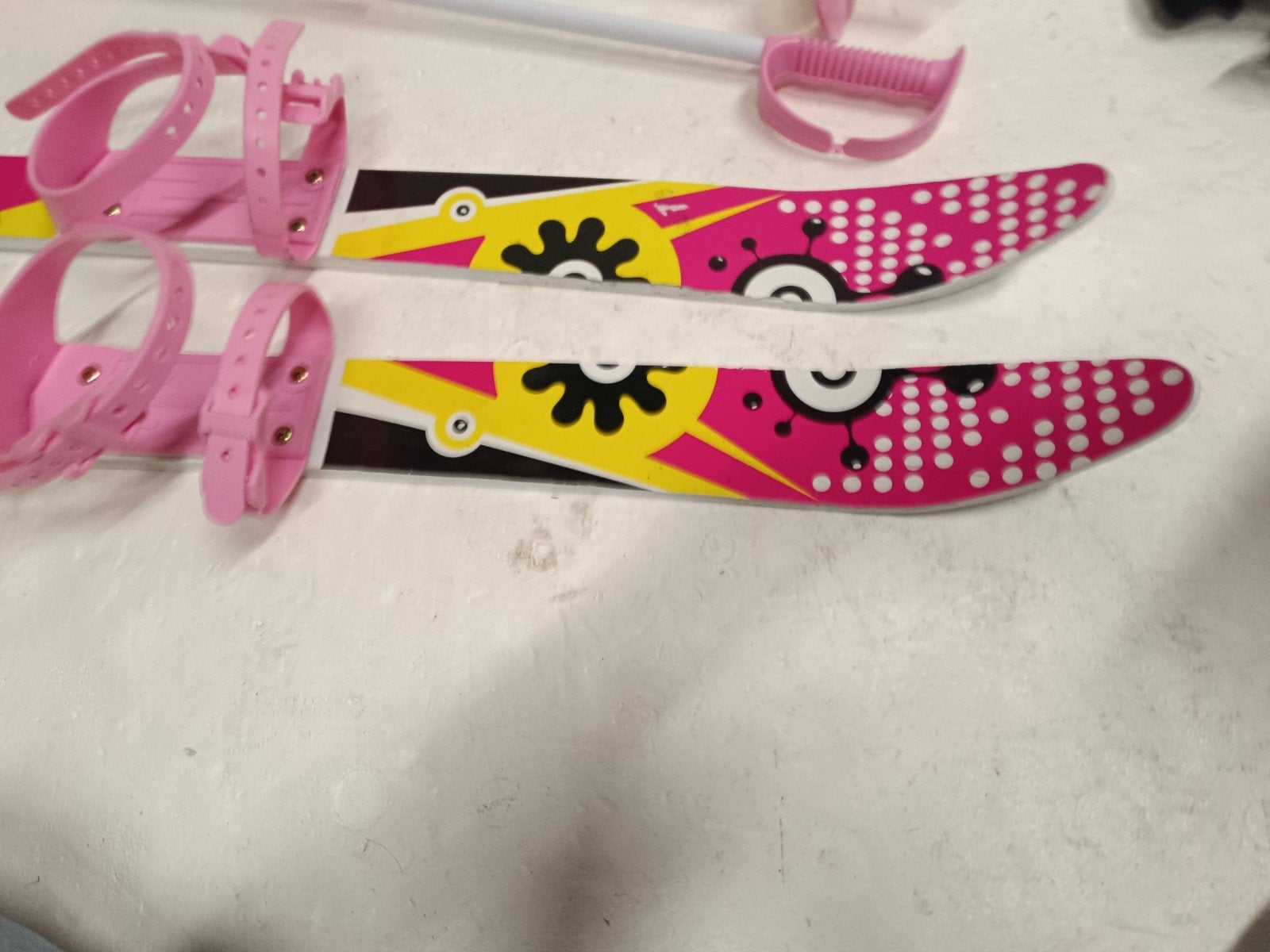 skis 75 cm met stokken ski's voor snowboots, Overige merken, Gebruikt, 100 tot 140 cm, Ophalen of Verzenden