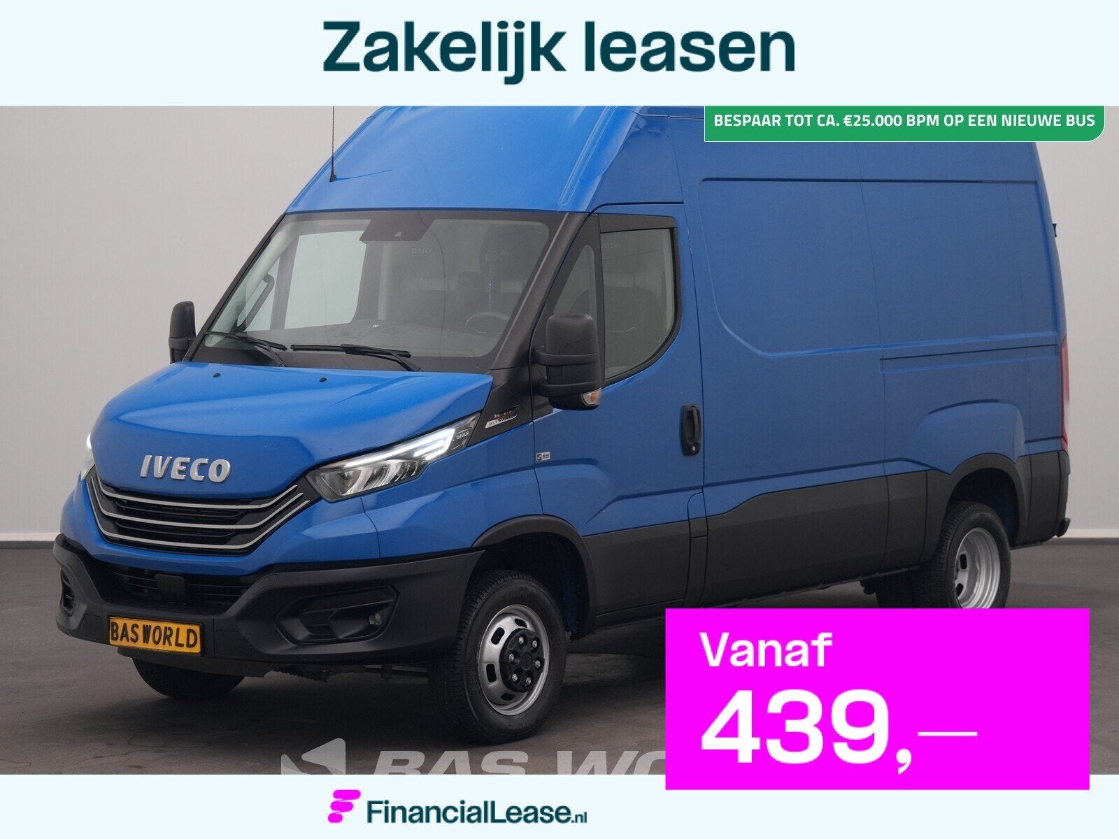 Iveco Daily 35C21 3.0L Automaat Dubbellucht 3,5t Trekhaak 21, Automaat, Stof, Gebruikt, Euro 6