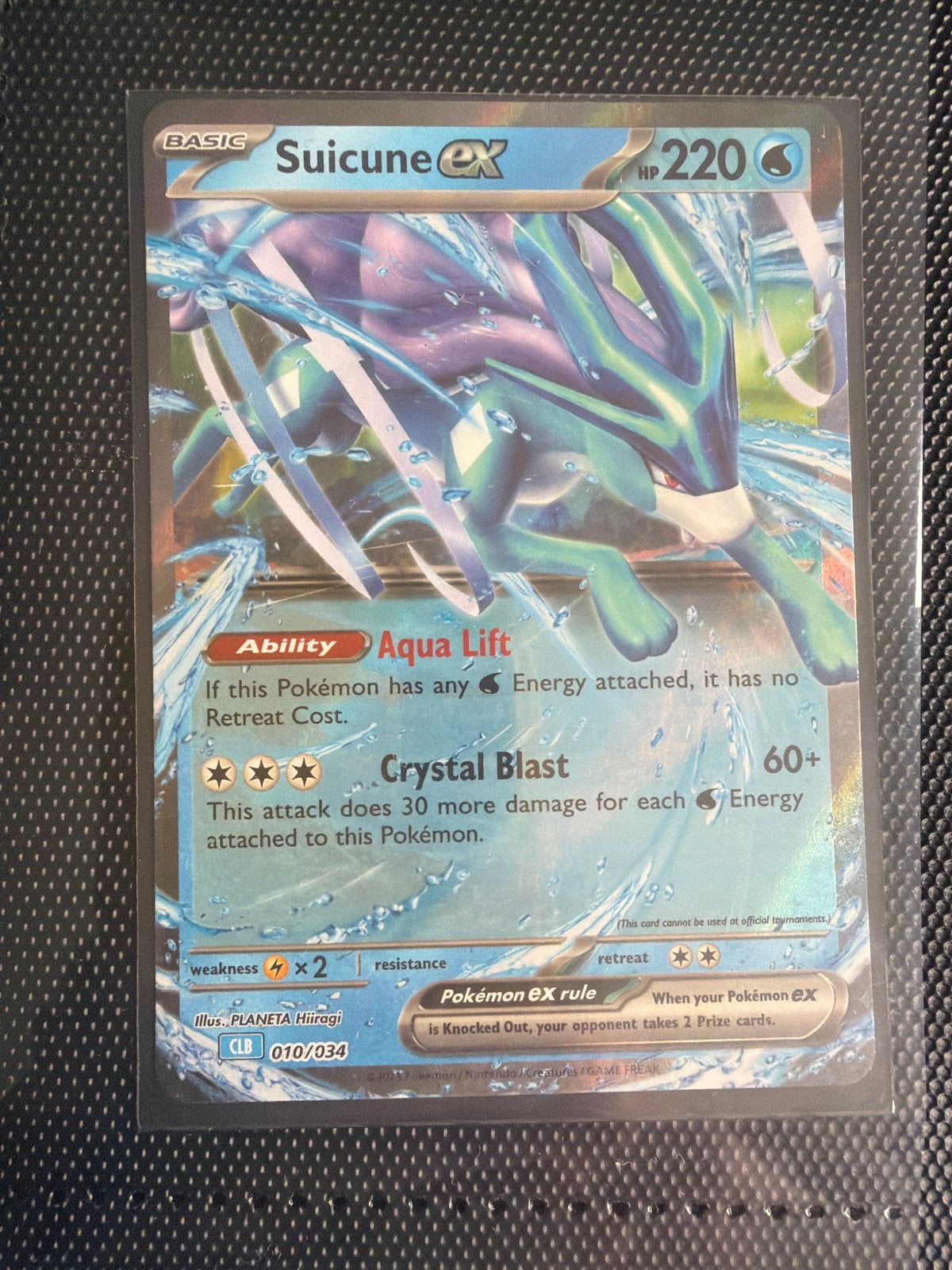 Pokémon Suicune EX CLB 010/034 Kaart, Ophalen of Verzenden, Zo goed als nieuw, Losse kaart