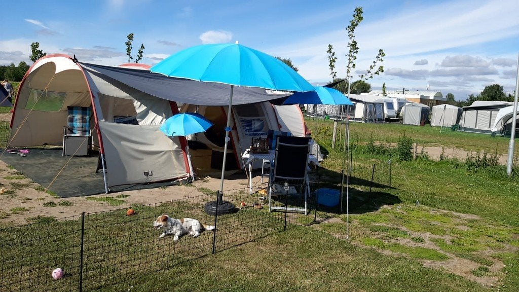 Tent 550 x 350 + Luifel 1,5 meter -- Active Leisure 4, Ophalen, Zo goed als nieuw, Tot en met 4