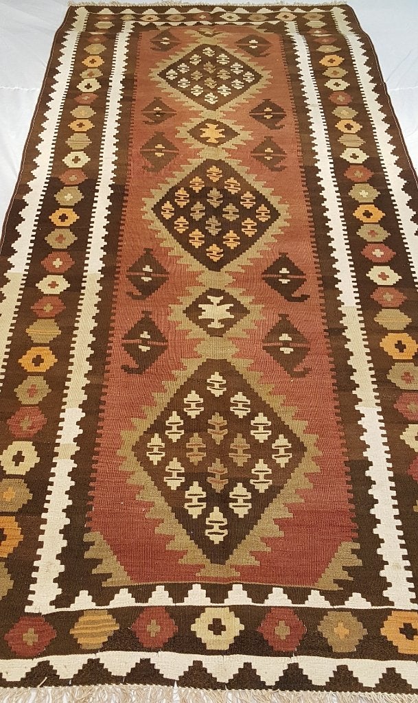 Antiek Oosterse Quba kelim 330 x130/Perzische tapijten/Loper, Ophalen of Verzenden