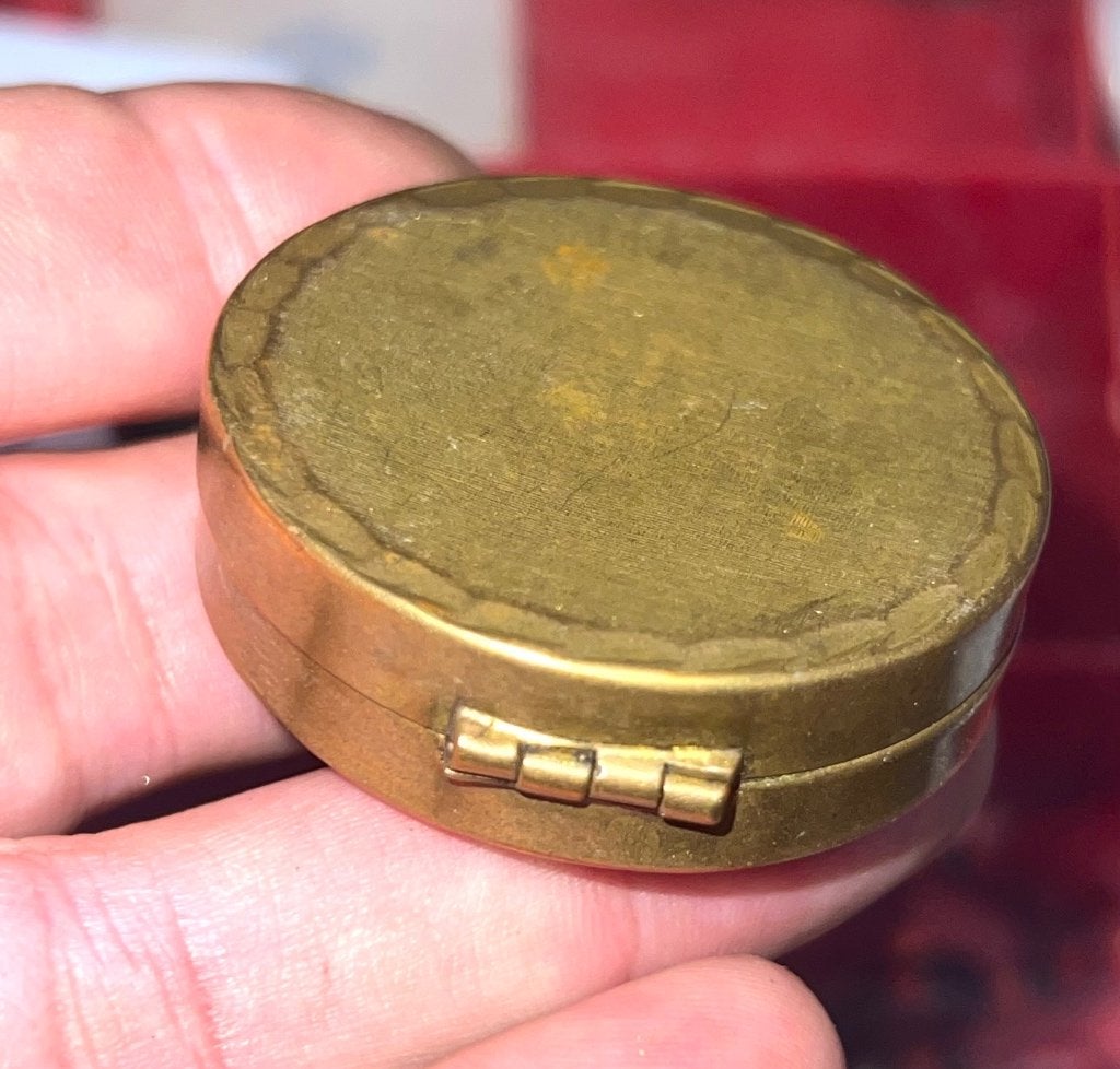 Art Deco Poederdoos / Rouge Compact – Messing – Jaren 20/30, Verzenden