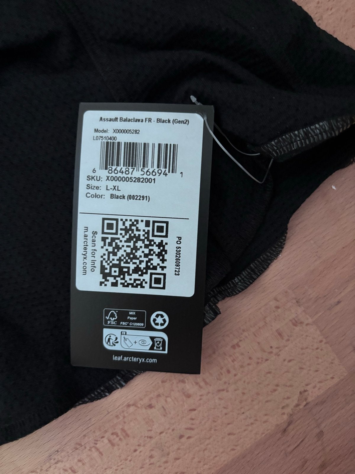 Arc’teryx LEAF Assault Balaclava FR - Zwart - L/XL, Verzenden, Nieuw, Maat 56/58 (XL), Muts