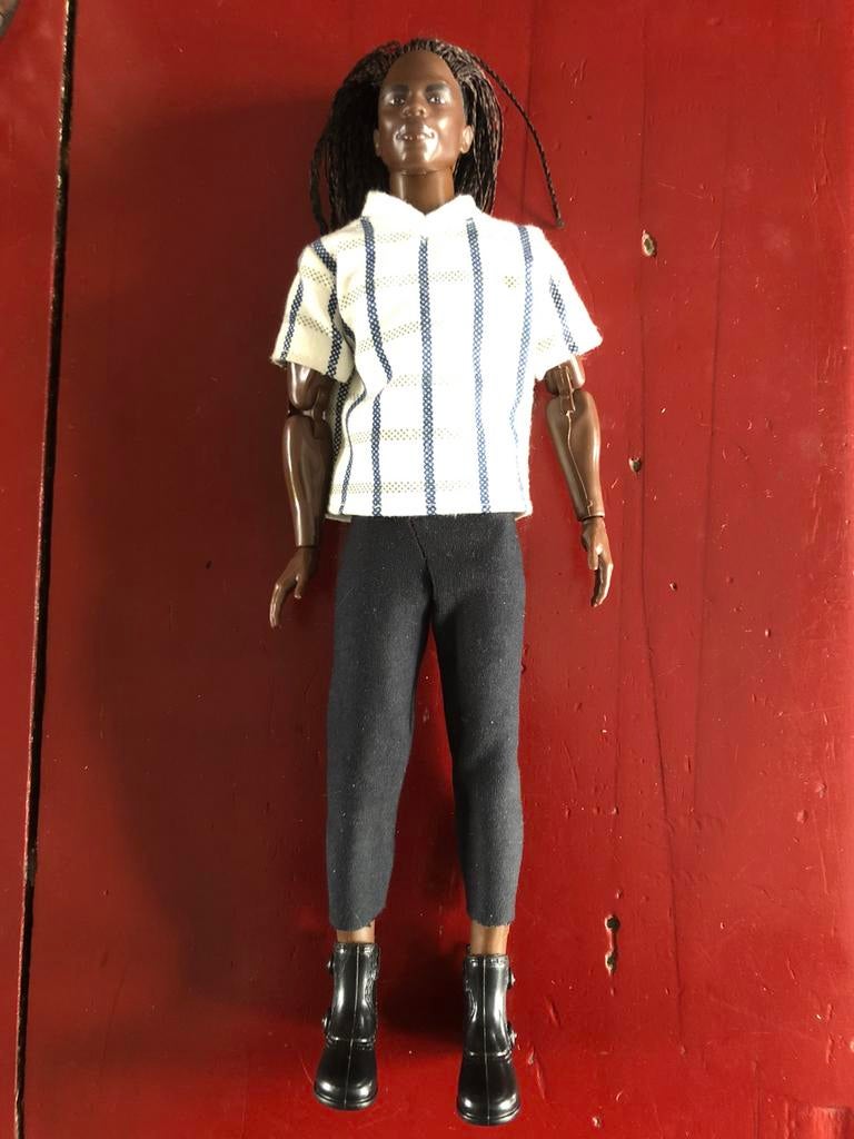 Malik afro American ooak male doll mattel 2012, Verzamelen, Ophalen, Zo goed als nieuw, Fashion Doll