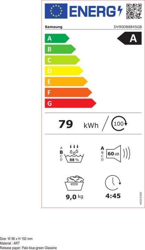Samsung warmtepompdroger BESPOKE DV90DB8845GBU3, Energieklasse A of zuiniger, Evert van de Beekstraat 310 1118 CX Schiphol, Overige typen
