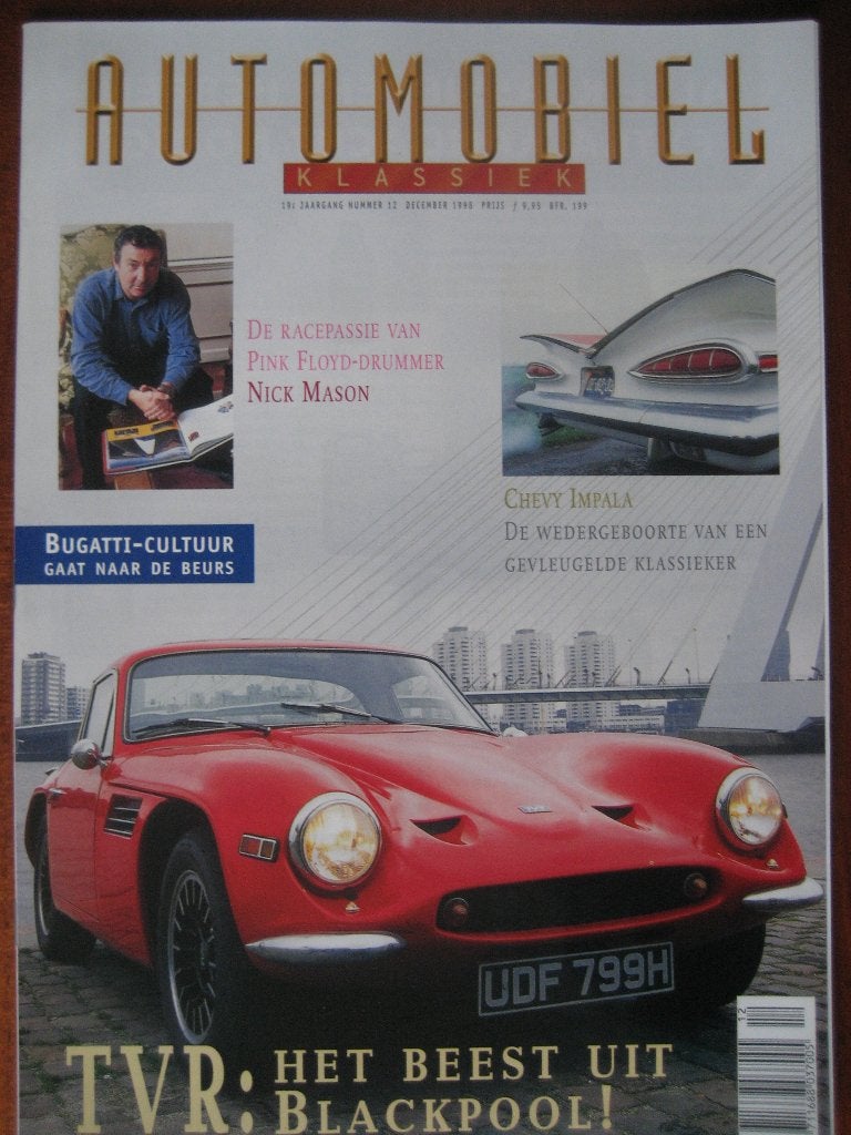 Automobiel 12 1998 TVR Tuscan, NSU Prinz, Bugatti, Impala, Ophalen of Verzenden, Nieuw, Algemeen