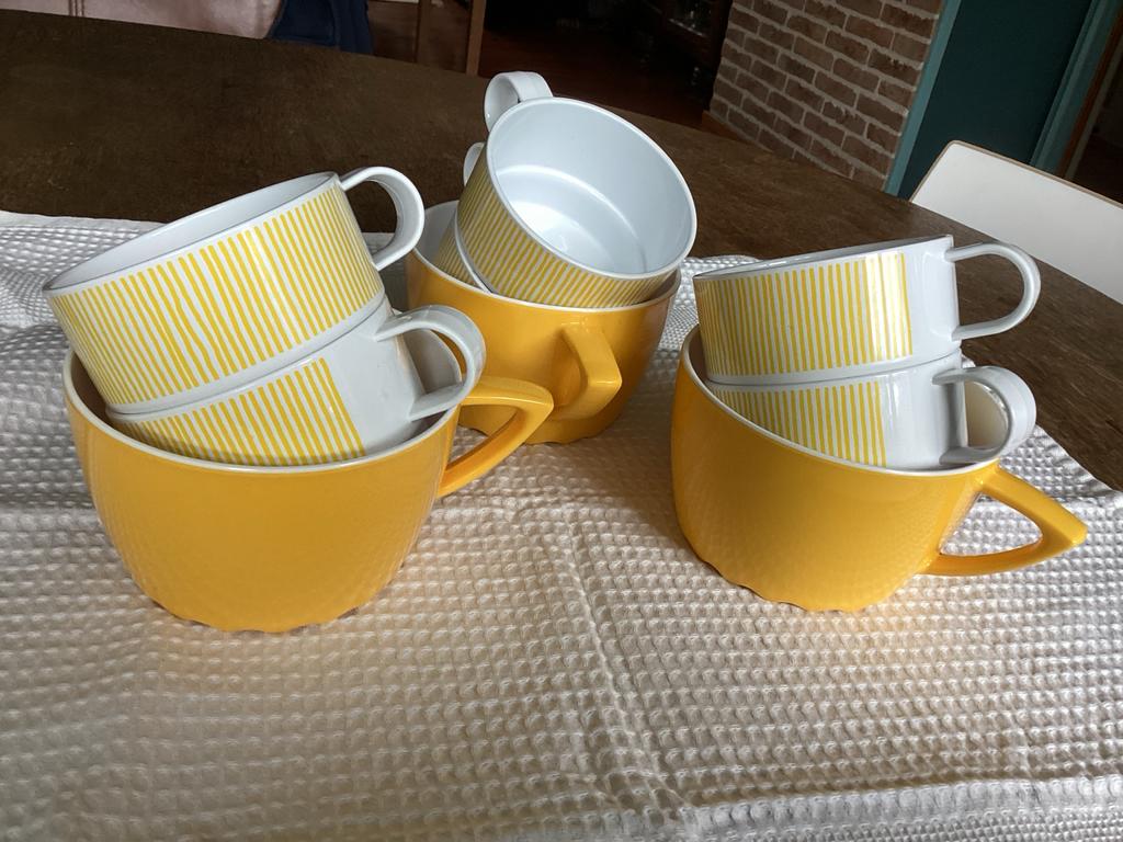 Nieuw Mepal Servies: Gele Soepkommen & Wit/Gele Kopjes, Overige materialen, Nieuw, Ophalen of Verzenden, Kom(men)