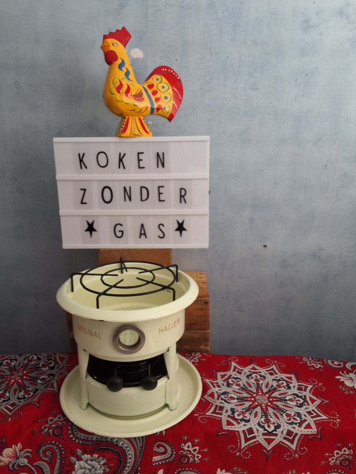 😯ZO MOOI & compl.  HALLER met lekblad  3 foto's, Ophalen of Verzenden
