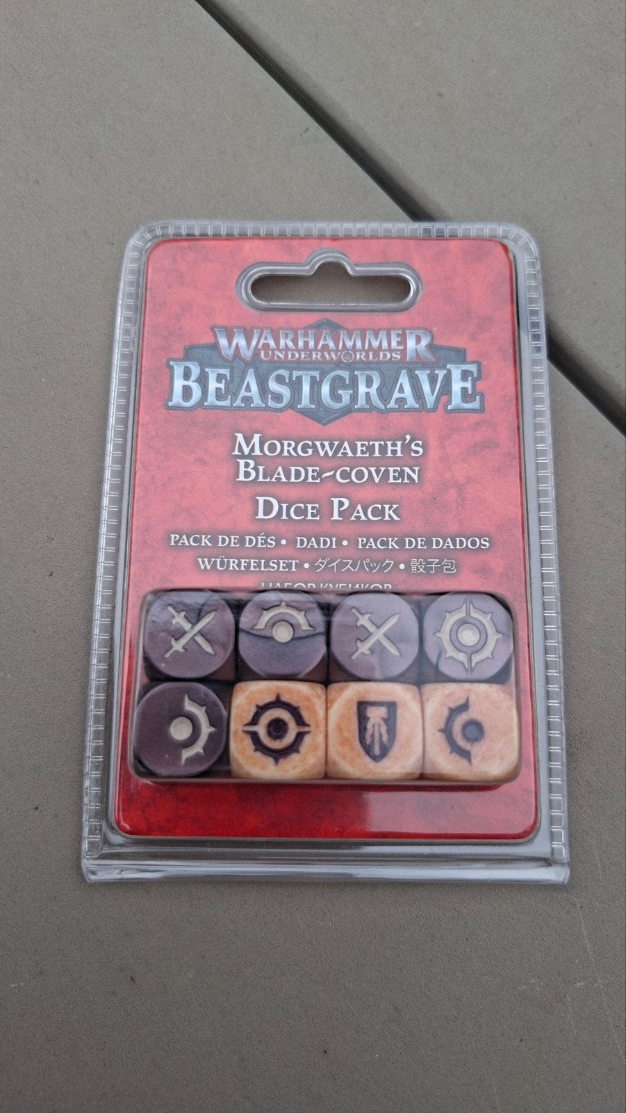 Warhammer beastgrave morgwaeth's blade cover dice dobbelsten, Ophalen of Verzenden, Nieuw, Warhammer, Toebehoren