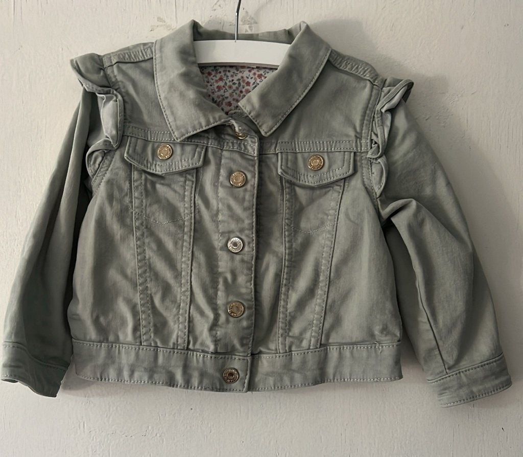 H&M jasje maat 92 groen, Kinderen en Baby's, Meisje, H&M, Ophalen of Verzenden, Zo goed als nieuw