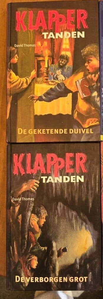 Spannende Jeugd Leesboeken: Klapper Tanden, Griezelbus., Ophalen of Verzenden, Gelezen, Paul van Loon, R.L. Stine, David Thomas
