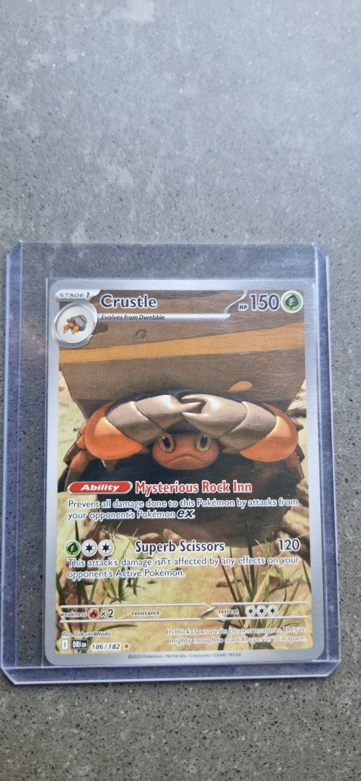 Crustle 186/182 - Pokémon Kaart, Ophalen of Verzenden, Zo goed als nieuw, Losse kaart