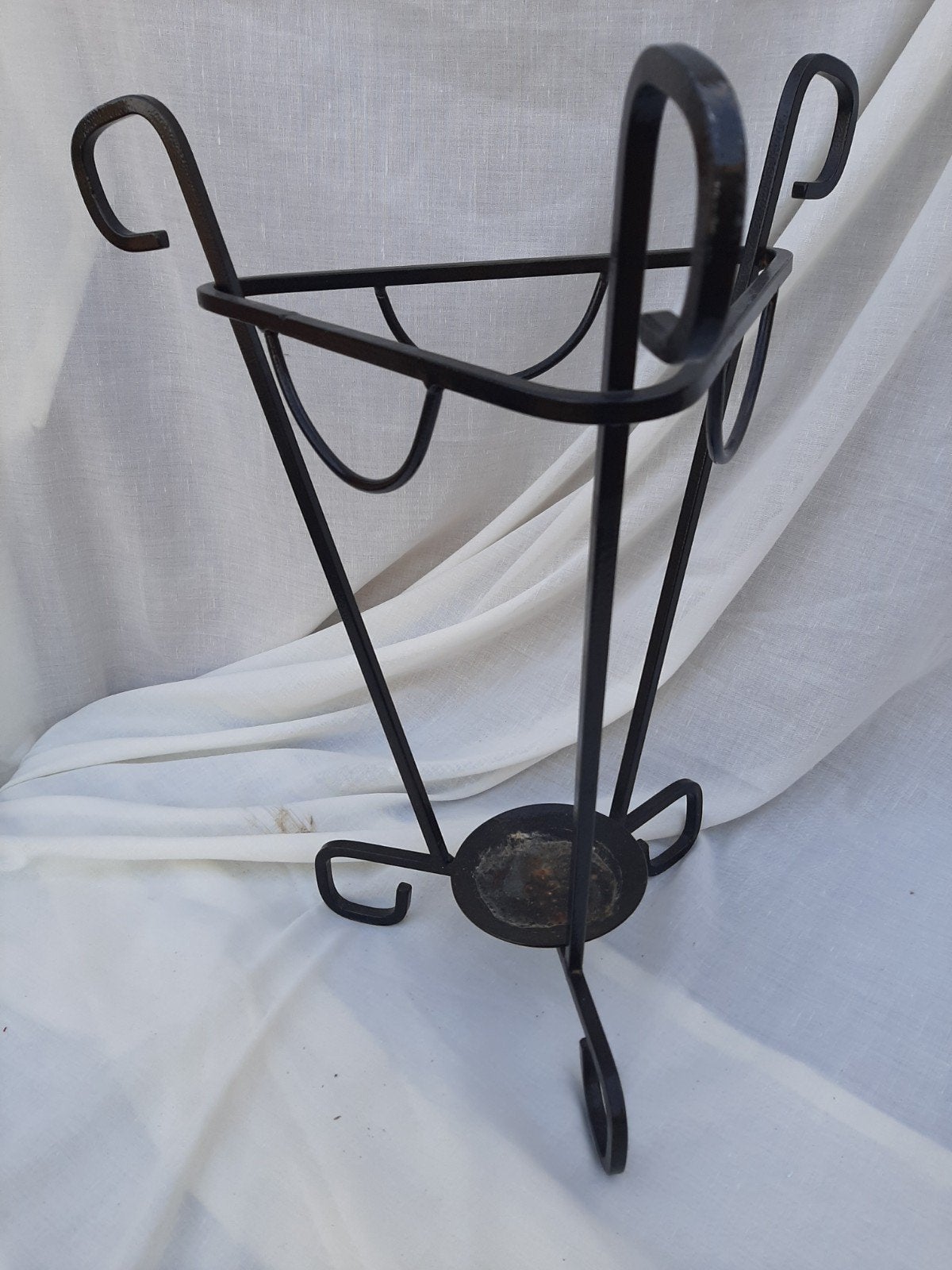 oude metalen paraplubak/ driehoek, Huis en Inrichting, Woonaccessoires | Paraplubakken, Ophalen of Verzenden, Gebruikt, Metaal