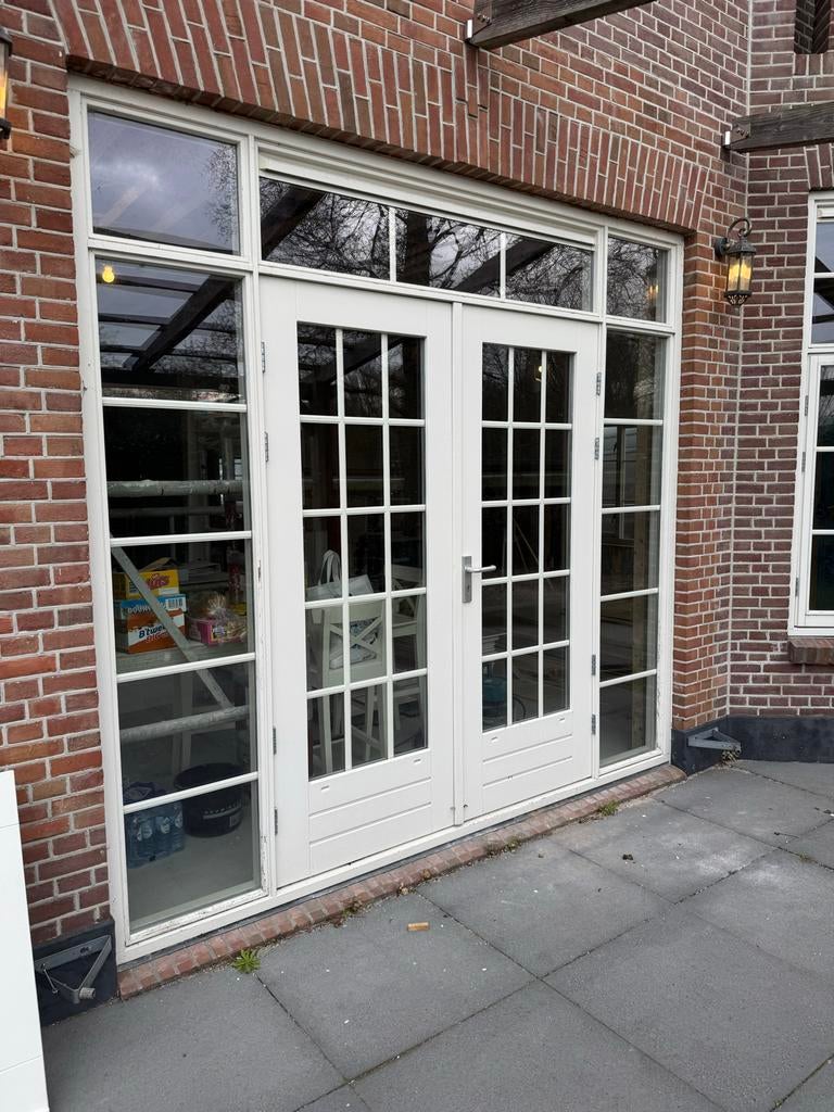 Openslaande deuren met glas 211,5x83 cm, Ophalen, Gebruikt, 80 tot 100 cm, Buitendeur