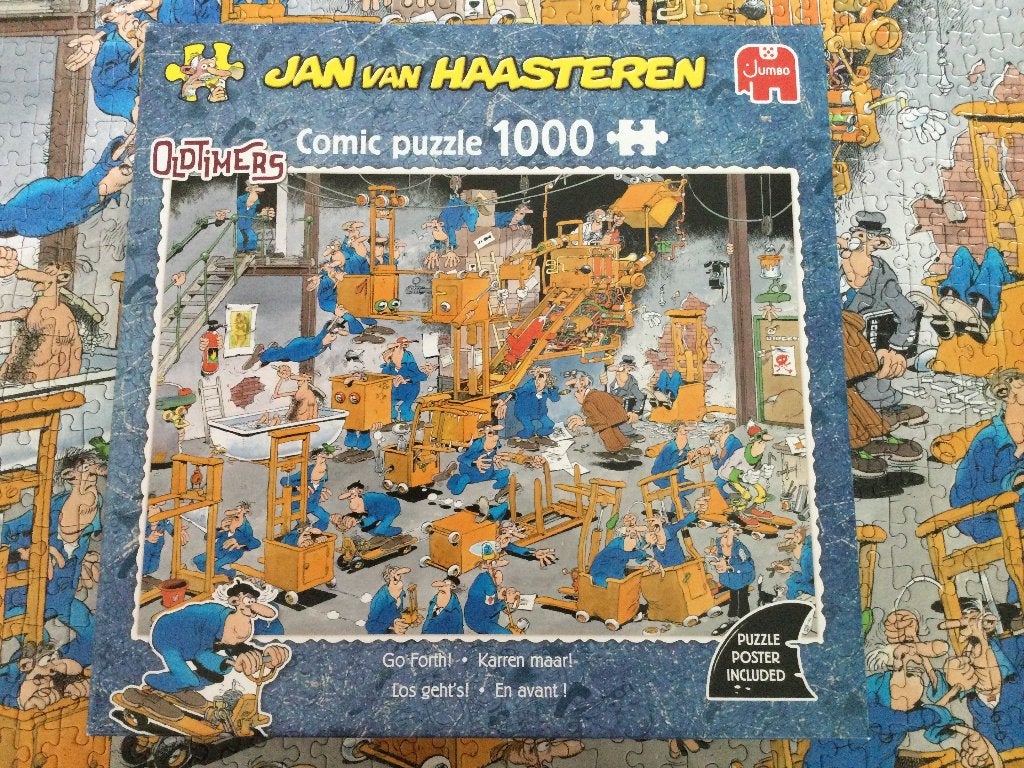 Jan van Haasteren puzzel - Karren maar, Ophalen, 500 t/m 1500 stukjes, Zo goed als nieuw, Legpuzzel