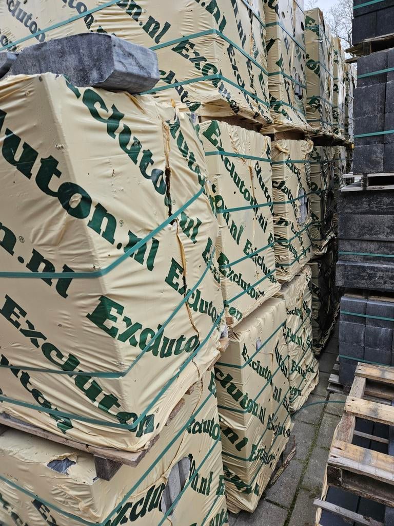 Muurelement grijs antraciet stone walling, Tuin en Terras, Ophalen, Nieuw, Beton, Terrastegels