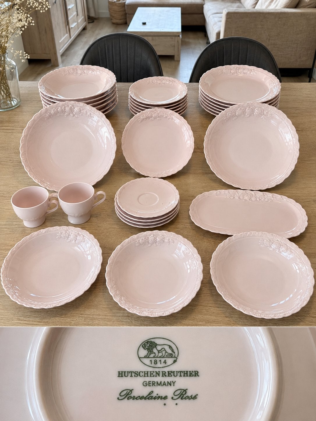 Hutschenreuther Porcelaine Rose Servies - Zo goed als nieuw, Overige merken, Klassiek, Ophalen of Verzenden, Zo goed als nieuw