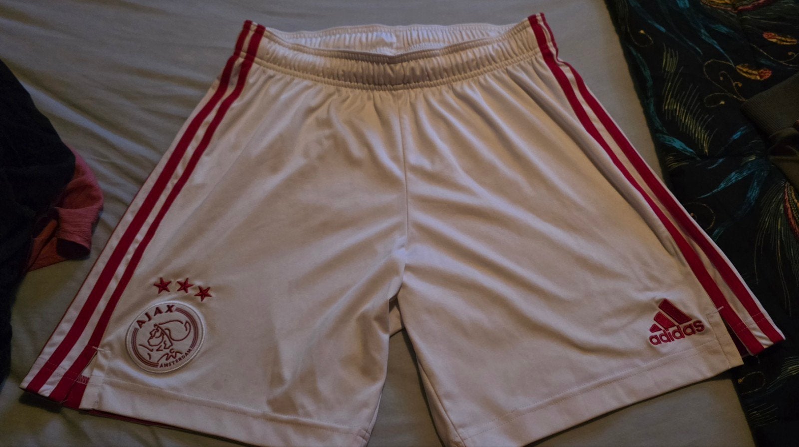 Ajax voetbalbroekje wit, Maat 48/50 (M), Wit, Ophalen of Verzenden, Zo goed als nieuw
