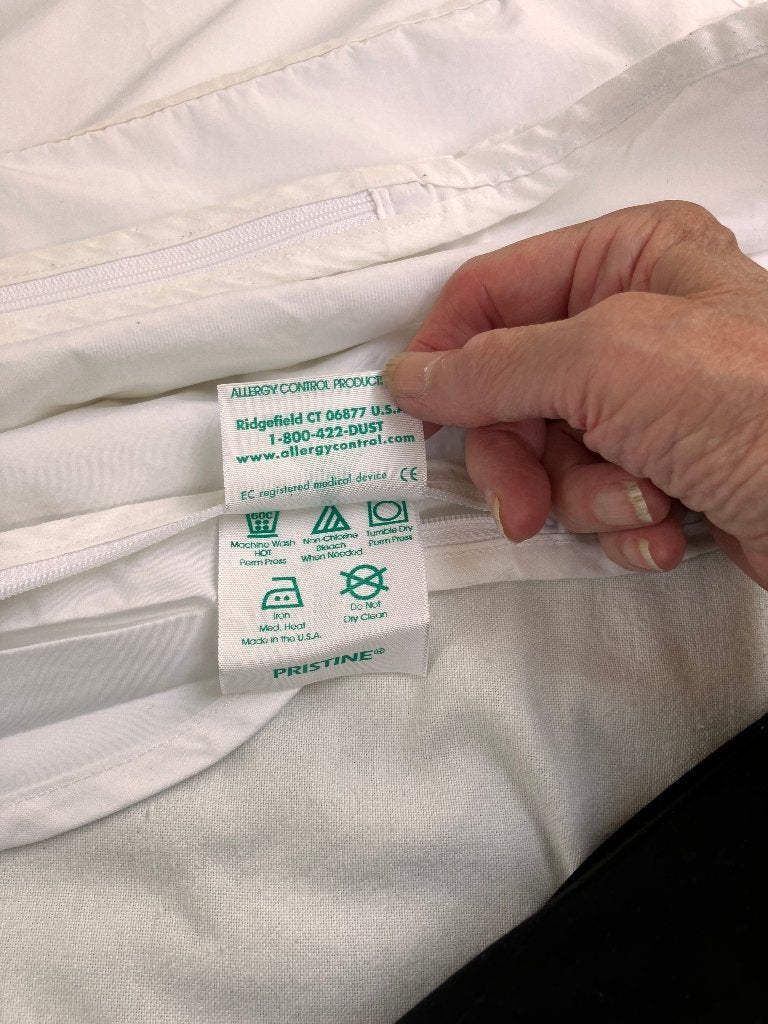 Allergie Bestendige Hoes voor Dekbed, Ophalen, Eenpersoons, Wit, Katoen