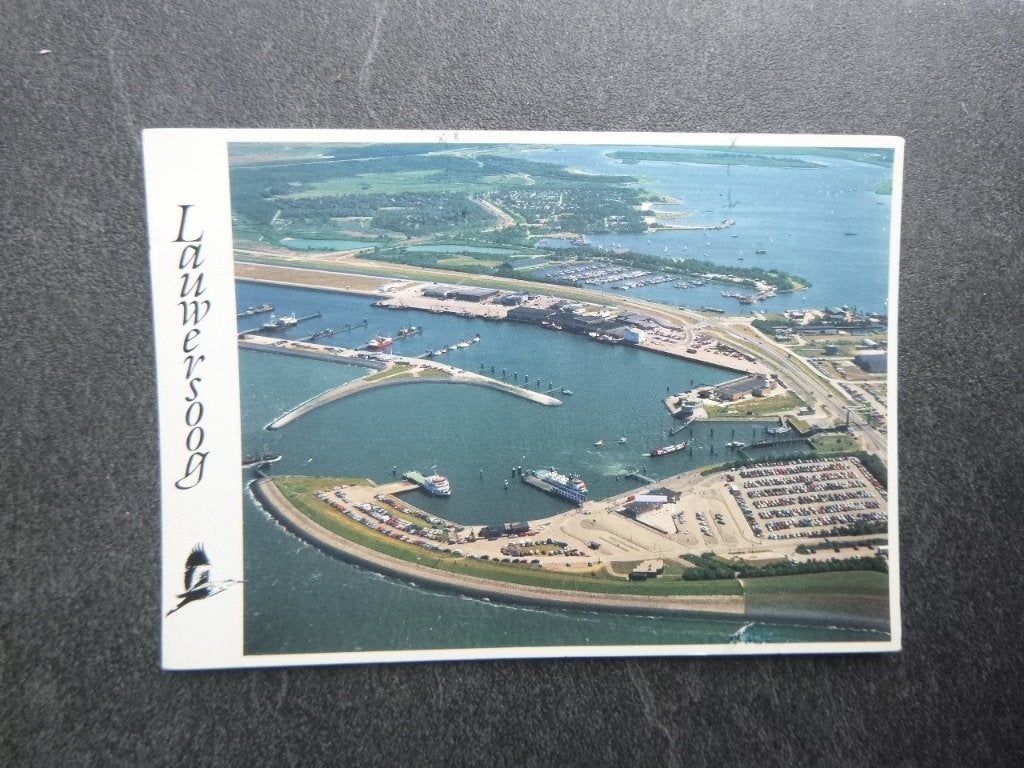 Lauwersoog, luchtfoto, Verzenden, 1980 tot heden, Gelopen, Noord-Brabant