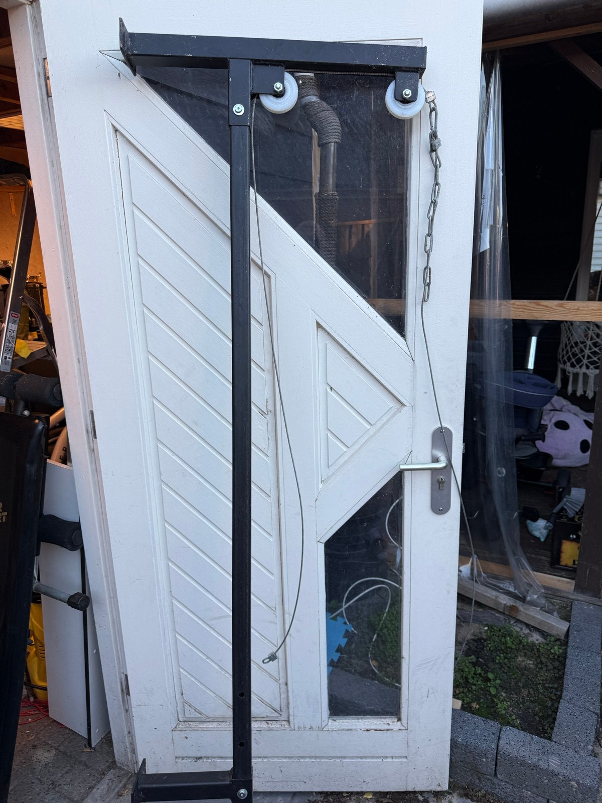Complete Homegym Set: Krachtstation, Bank en Gewichten, Ophalen, Gebruikt, Krachtstation, Metaal