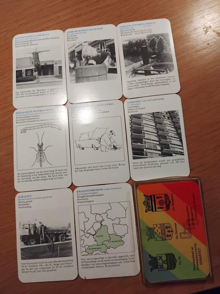 Kwartetspel - Waterkwaliteit en Afvalwaterzuivering, Verzamelen, Speelkaarten, Jokers en Kwartetten, Ophalen of Verzenden, Zo goed als nieuw