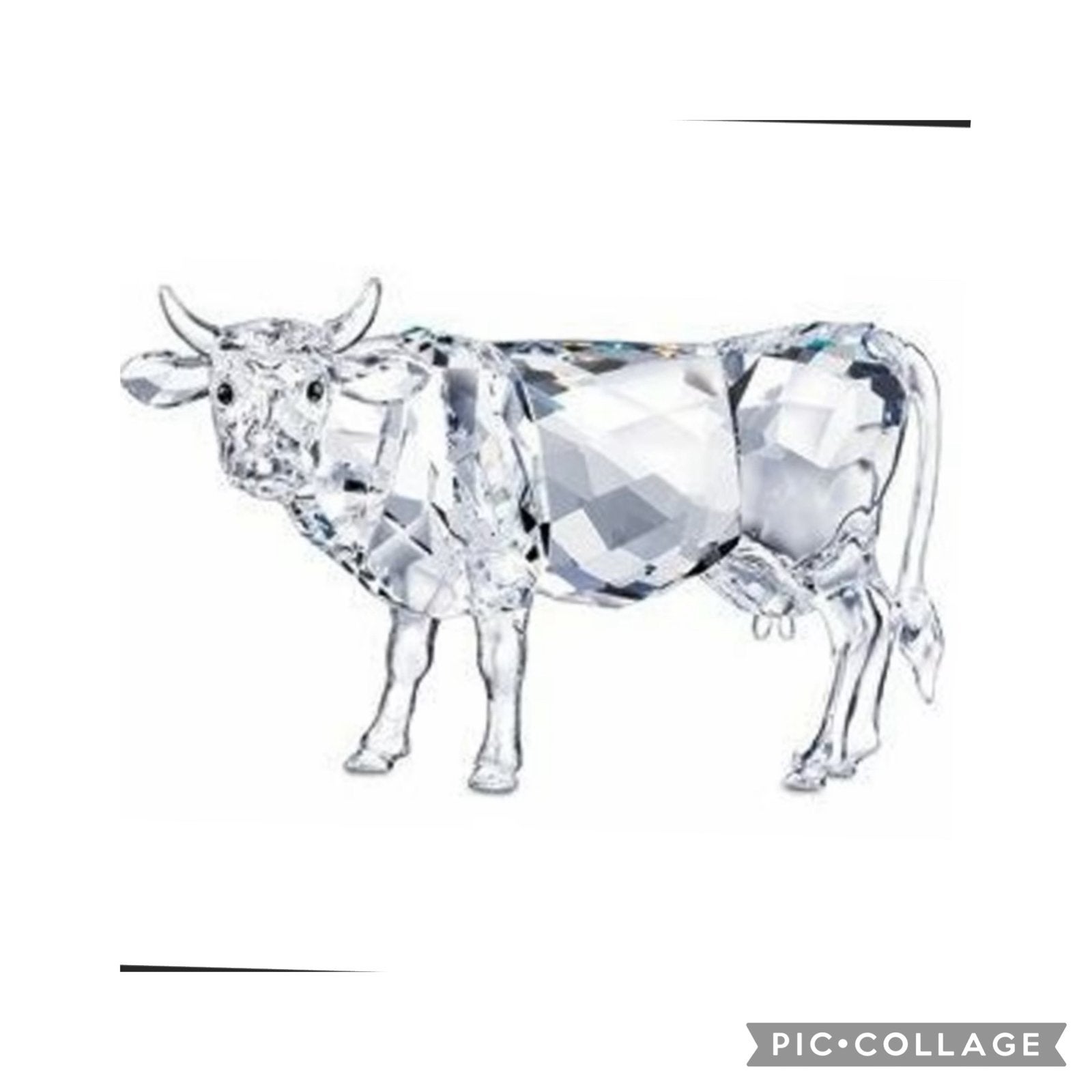 NIEUWSTAAT SWAROVSKI GROTE KOE BEELDJE, Ophalen of Verzenden, Zo goed als nieuw, Figuurtje