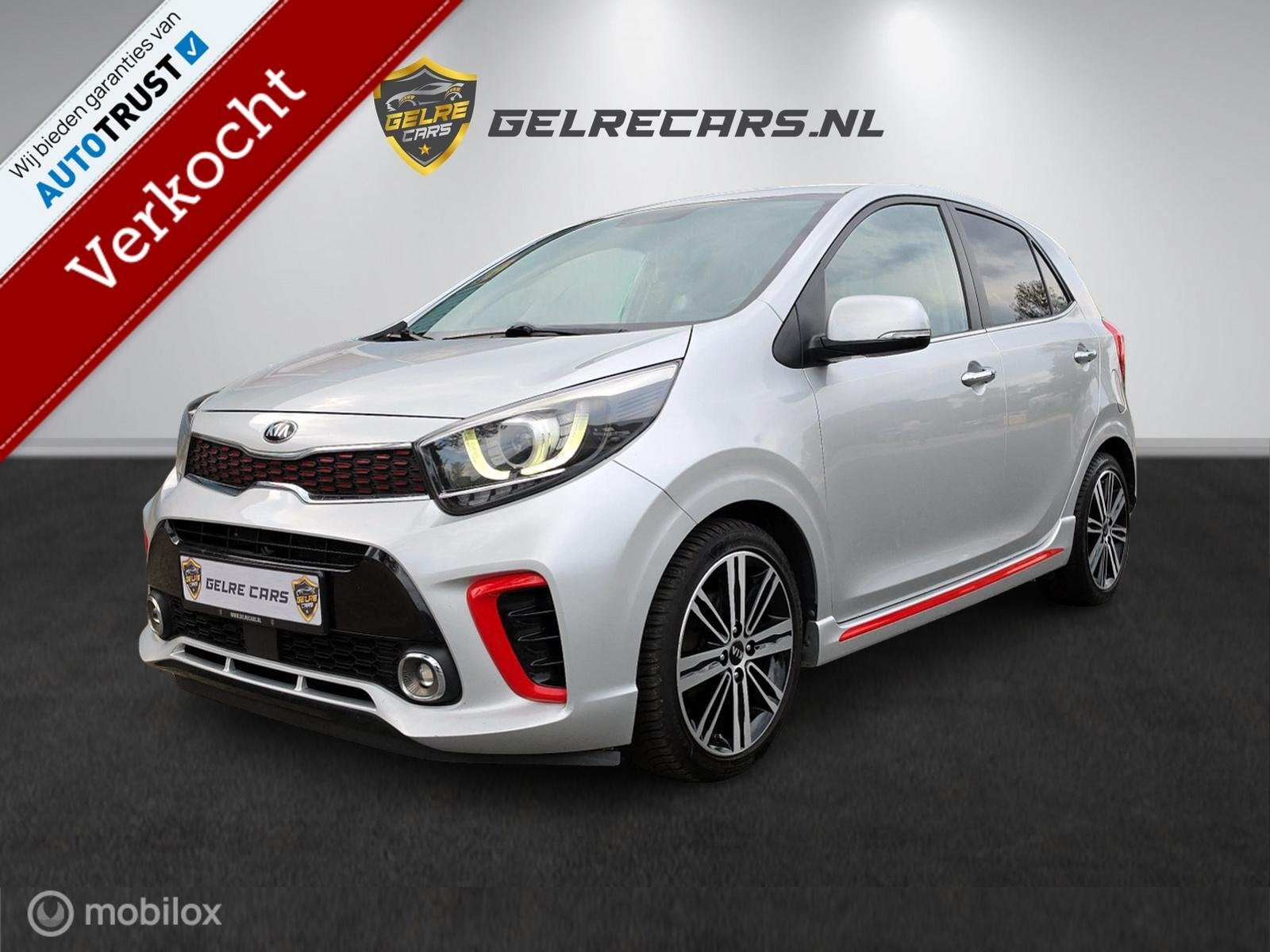 Kia Picanto 1.2 CVVT GT-Line TOPSTAAT, Voorwielaandrijving, Gebruikt, Zwart, 4 cilinders