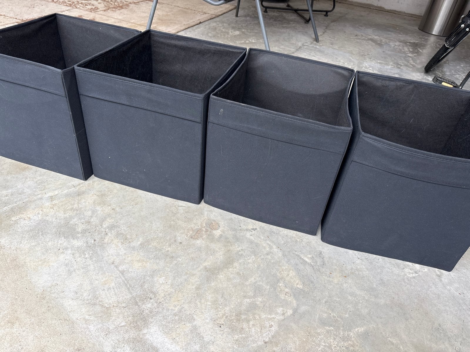 4x drona Zwarte Opbergboxen - Handig en Stijlvol, Huis en Inrichting, Woonaccessoires | Overige, Gebruikt, Textiel, Zwart, Ophalen