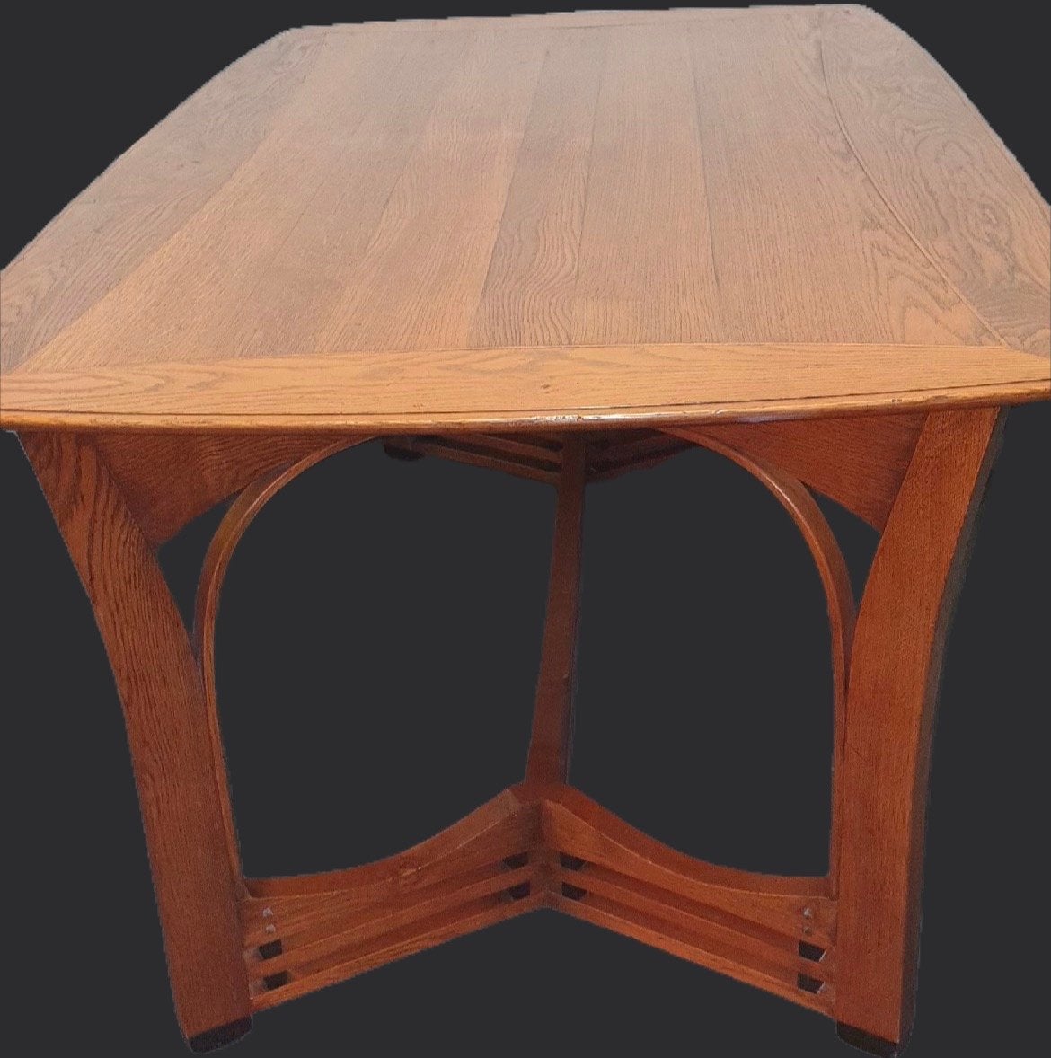 Schuitema Jugendstil Eetkamertafel - Massief Eiken, Antiek en Kunst, Ophalen of Verzenden
