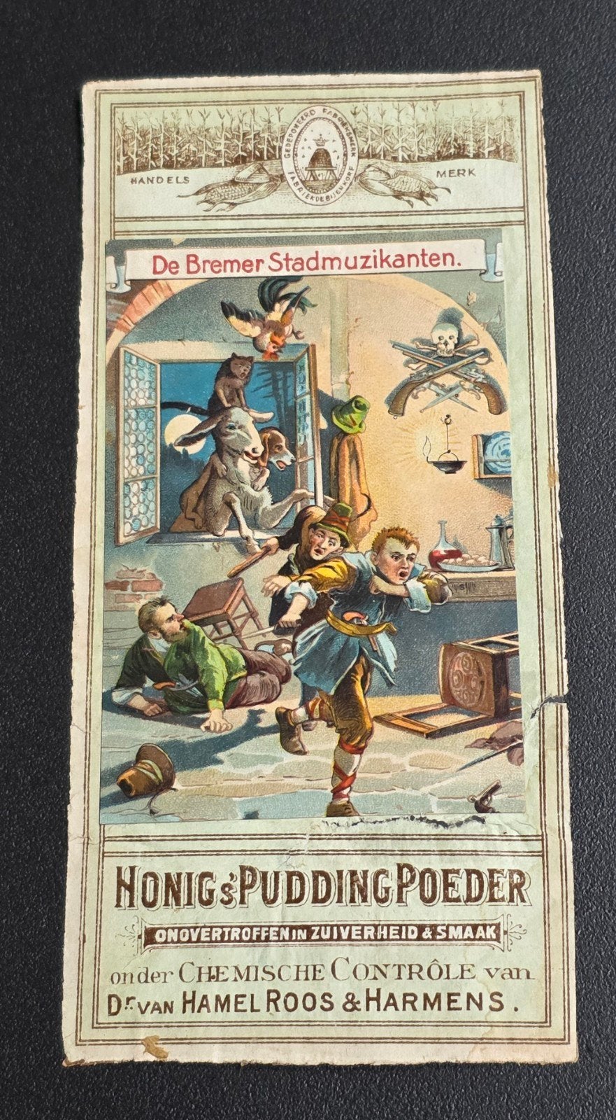 022) ORIGINEEL CHROMOLITHO HONIG PUÐDING POEDER, Verzenden, Gebruikt, Overige typen