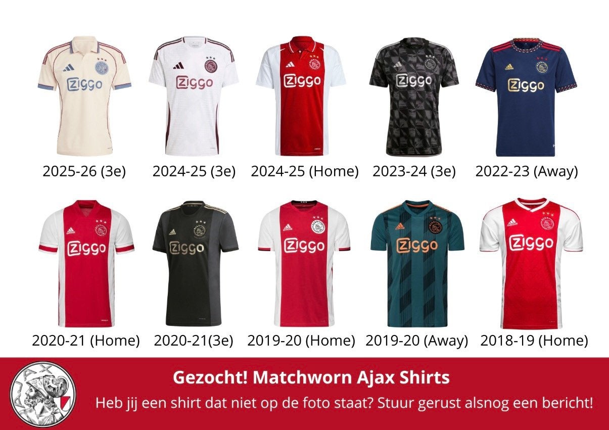 Gezocht! Matchworn Ajax shirts, Ophalen of Verzenden, Ajax, Shirt