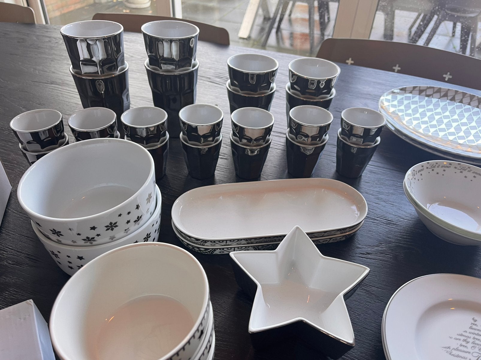 Kerst servies wit/zilver, Ophalen, Zo goed als nieuw