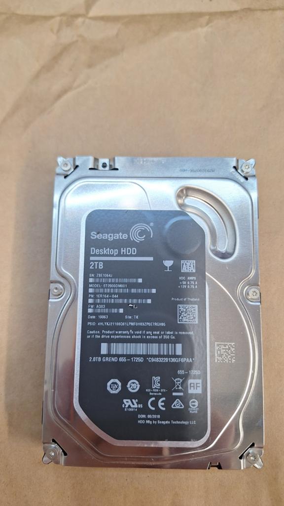 Seagate HDD 2TB, Intern, 2TB, Gebruikt, Server