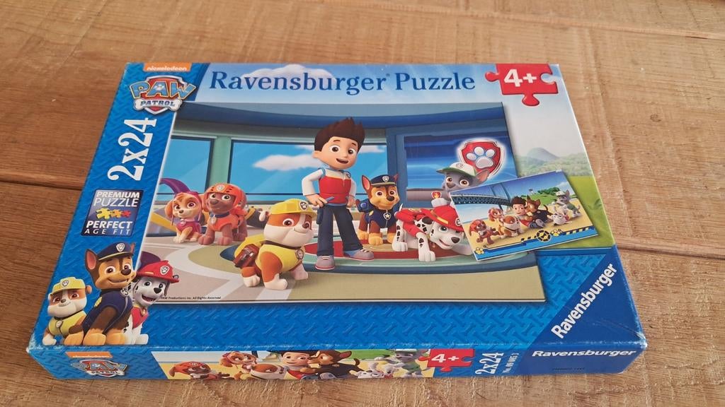 Paw patrol puzzel 2 in 1, Ophalen, 10 tot 50 stukjes, Zo goed als nieuw, 2 tot 4 jaar
