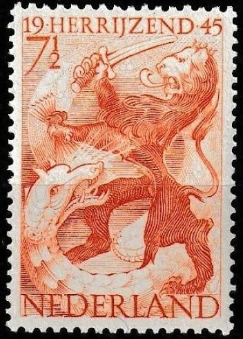 Nederland 1945 - nvph 443 - Bevrijdingszegel -ab1, Postzegels en Munten, Postzegels | Nederland, Verzenden, Na 1940, Postfris