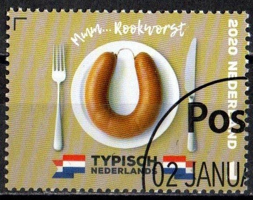 Nederland nr. 3822 Typisch Nederlands – Rookworst gestempeld, Ophalen of Verzenden, Na 1940, Gestempeld
