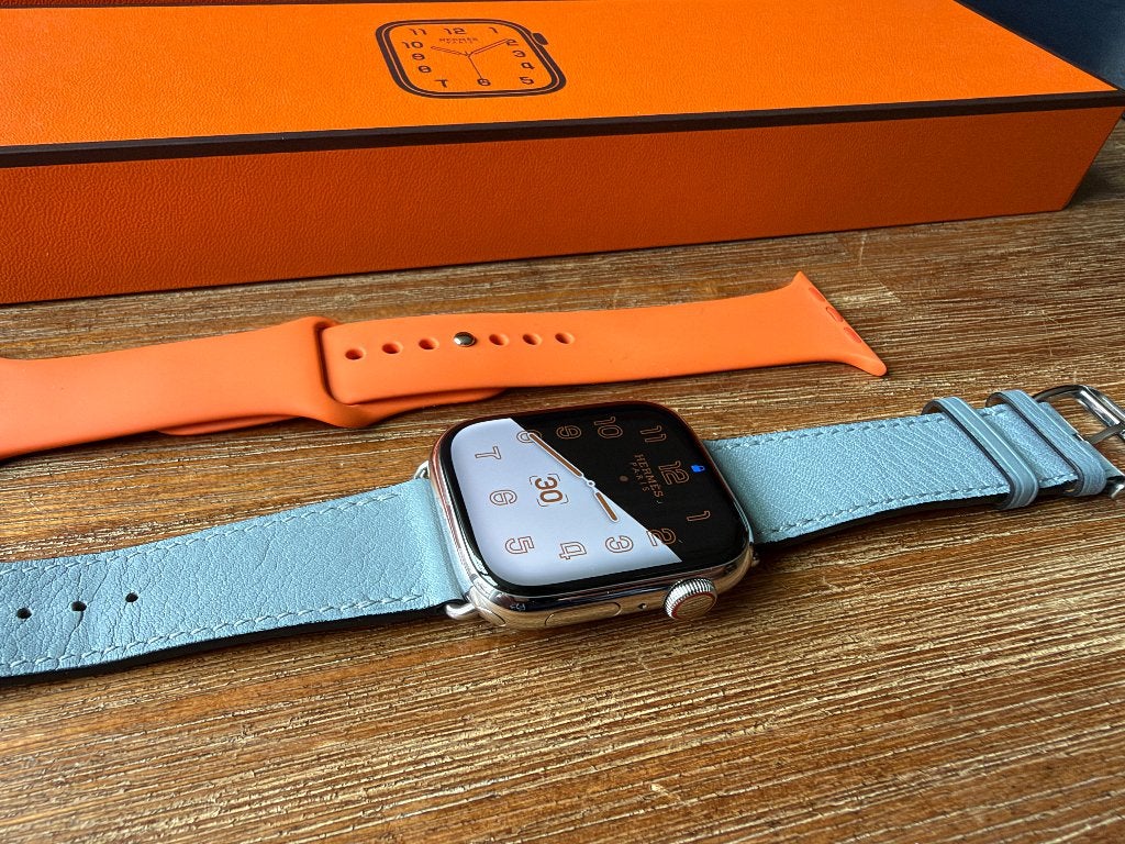 Apple Watch Hermès S8 45mm. Niet gebruikt, 100% batterijcond, Ophalen, IOS, Nieuw, Waterdicht