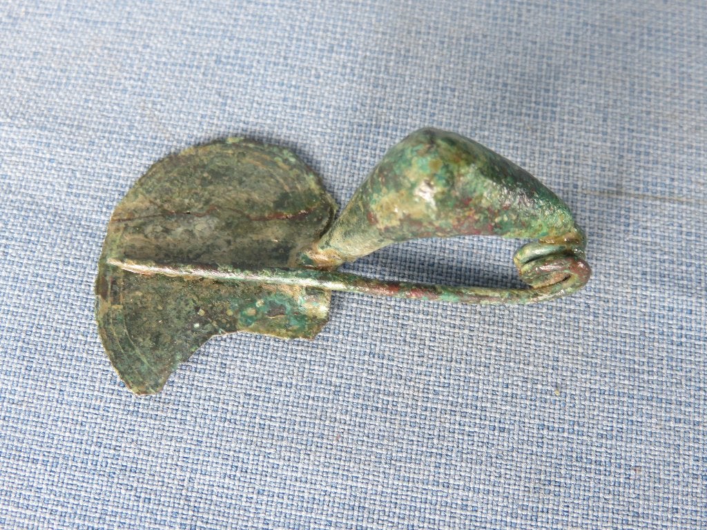 IJzertijd - fibula in brons - ca. 500 B.C. - bodemvondst, Ophalen of Verzenden, Brons