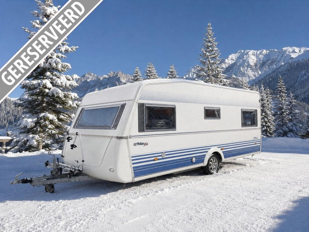 Polar 560 CTH bj.2004, fransbed, zakluifel, wintercaravan!!!, Caravans en Kamperen, Caravans, Koelkast, Rondzit, Bedrijf, Overige typen